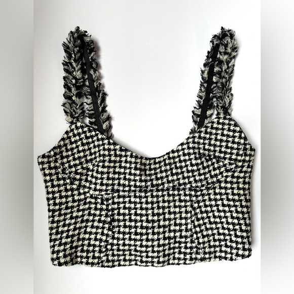 Zara | Monochrome Houndstooth Tank Top | women’s Sz XS| - Picture 6 of 8